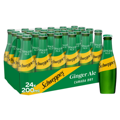 Schweppes Ginger Ale Soft Drink 24 x 200ml