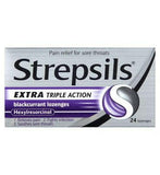 Strepsils Extra Blackcurrant Lozenges for sore throat x24 GOODS Boots   