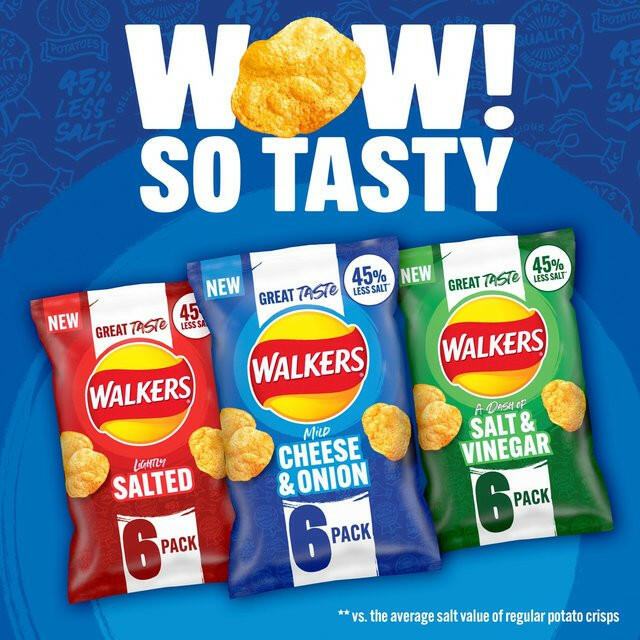 Walkers Less Salt Lightly Salted Multipack Crisps GOODS ASDA   